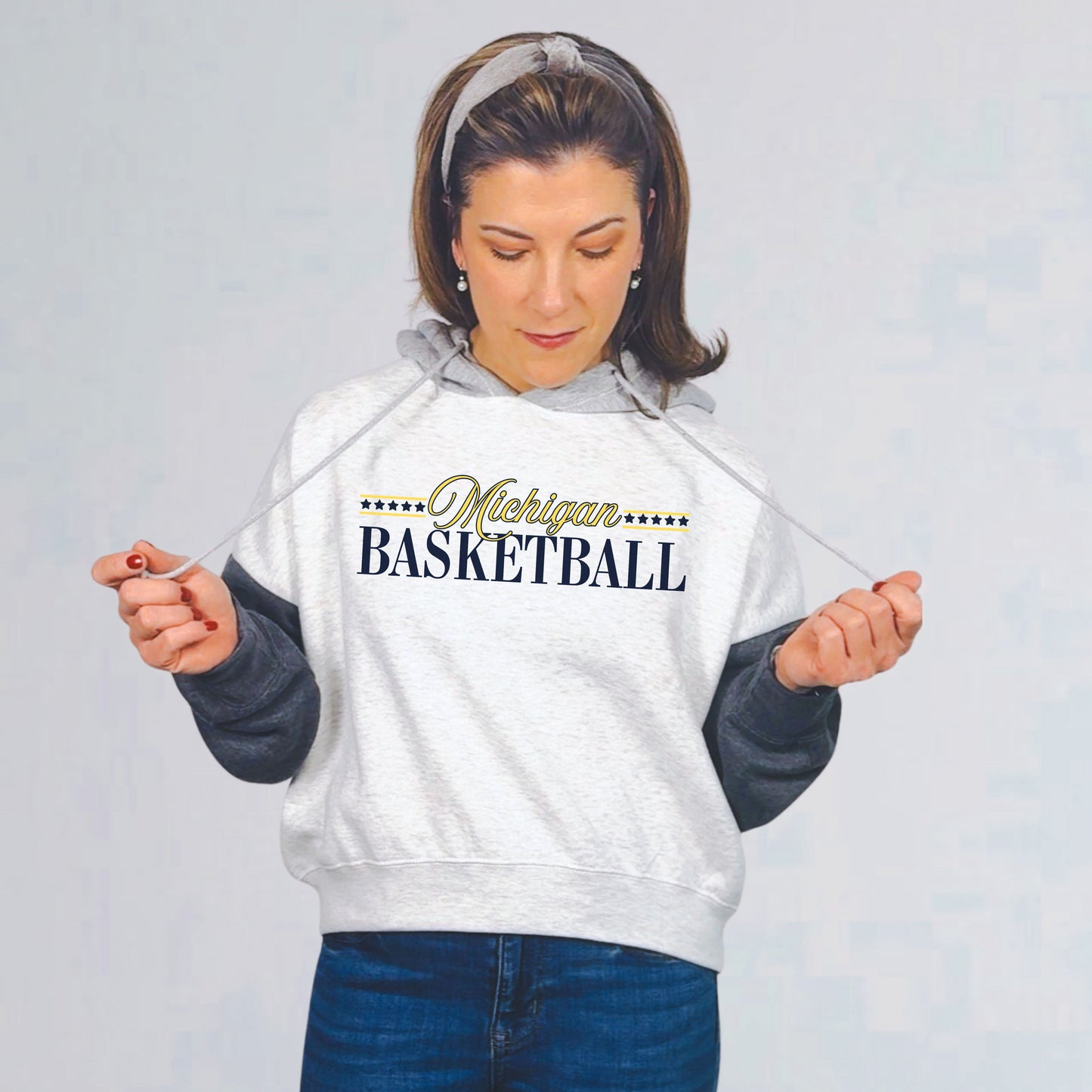 Michigan Basketball Cropped Hoodie for Women