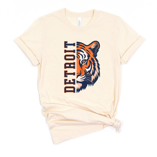 Detroit (Vertical) Tiger Short Sleeve Shirt