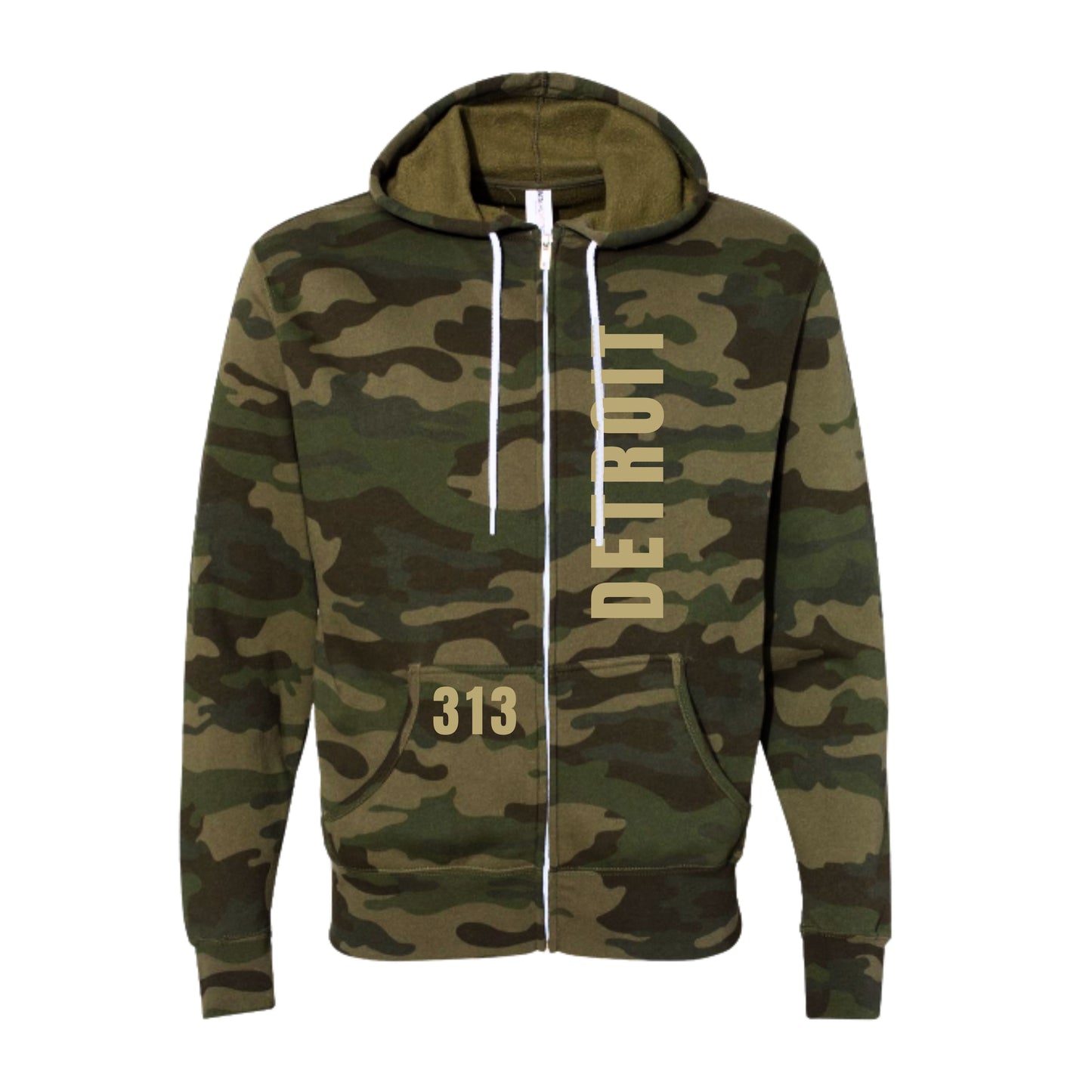 Detroit 313 Camo Full-Zip Hoodie