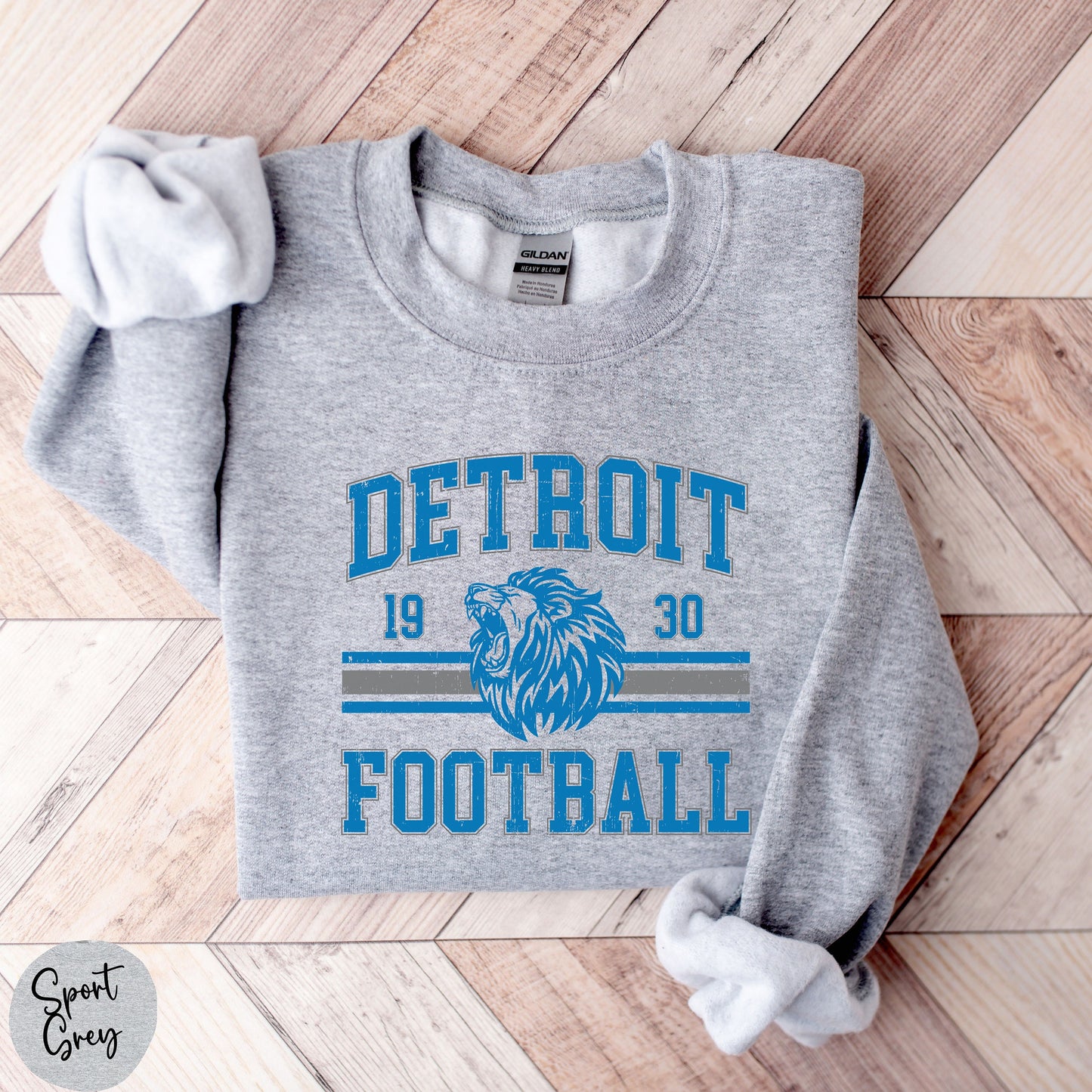 Vintage Detroit Football Mid-Weight Sweatshirt