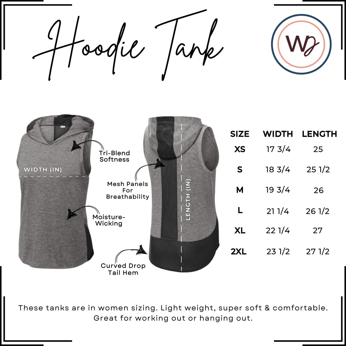 Women's Flex Workout Hoodie Tank Top