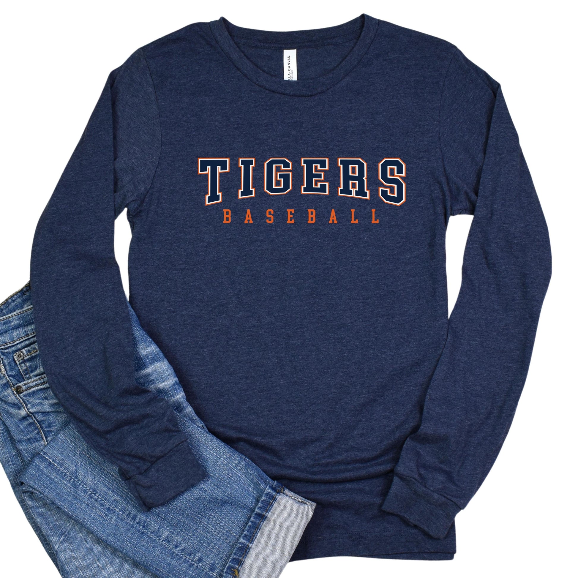 Tigers Baseball Long Sleeve Shirt | Detroit Baseball Fan Tee | Vintage Game Day T-Shirt | Soft & Comfortable Detroit Tigers Inspired Apparel