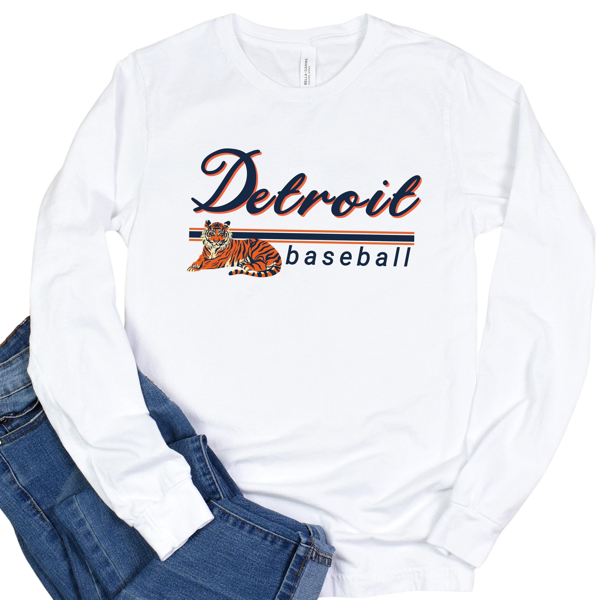 Detroit Baseball Long Sleeve Shirt
