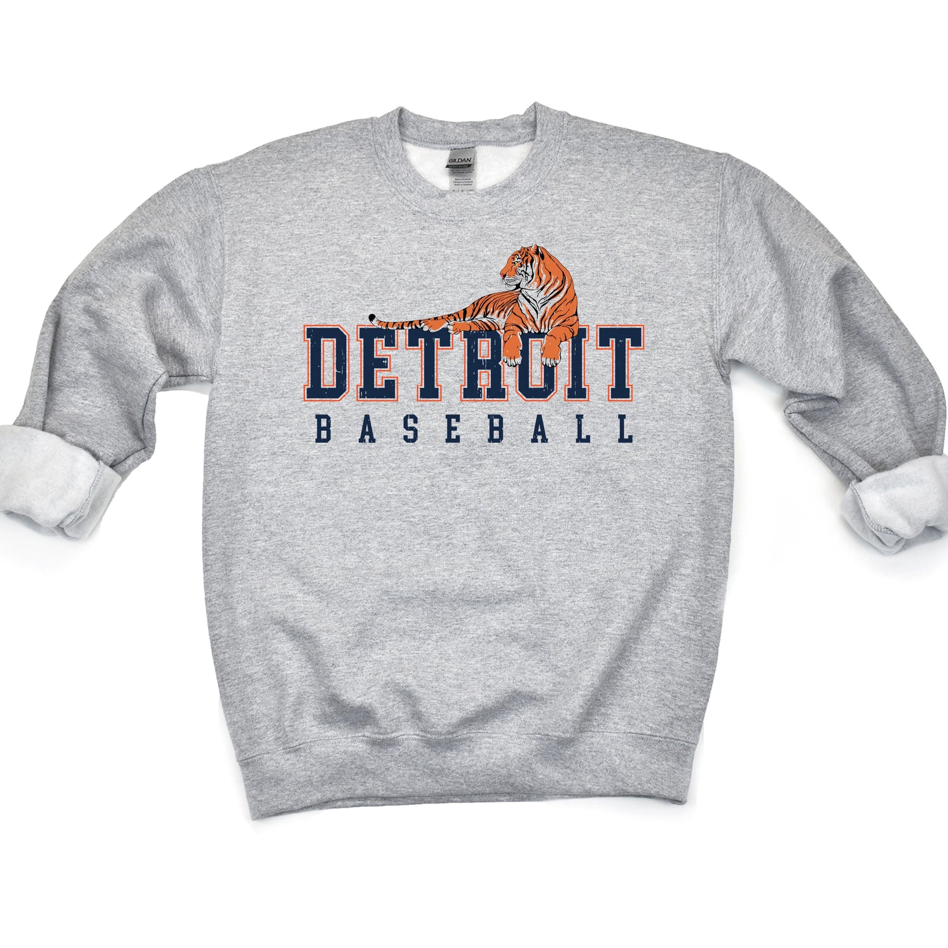 Vintage Detroit Baseball Shirt | Retro Tigers Baseball Tee | Game Day Fan T-Shirt with Tiger Graphic | Soft & Comfortable Detroit Sportswear