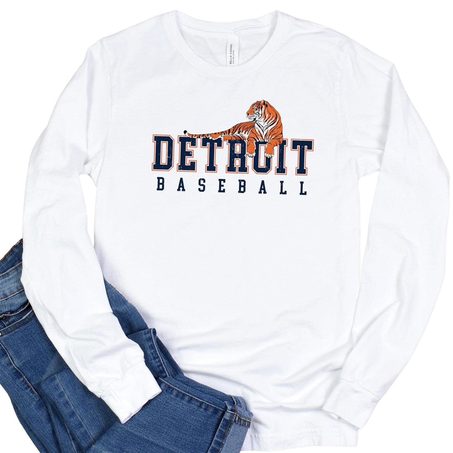 Detroit Baseball Long Sleeve Shirt