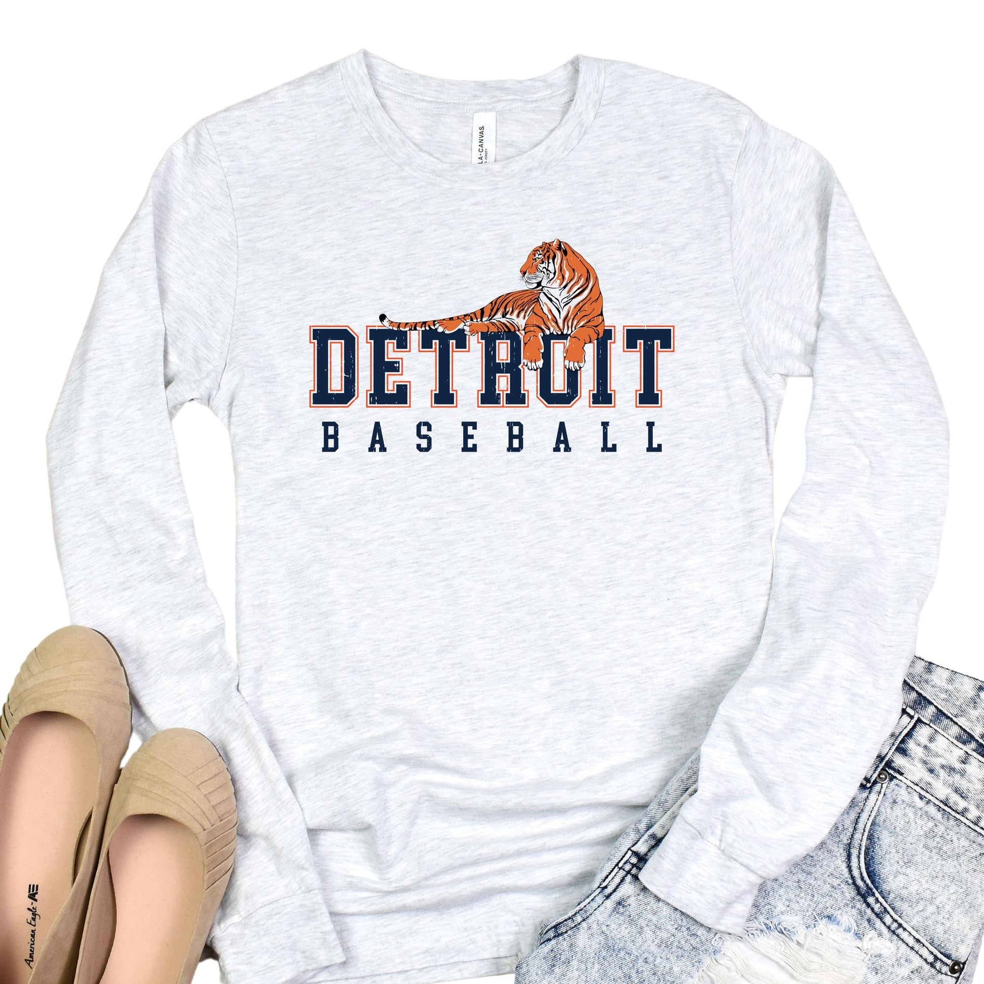 Detroit Baseball Long Sleeve Shirt