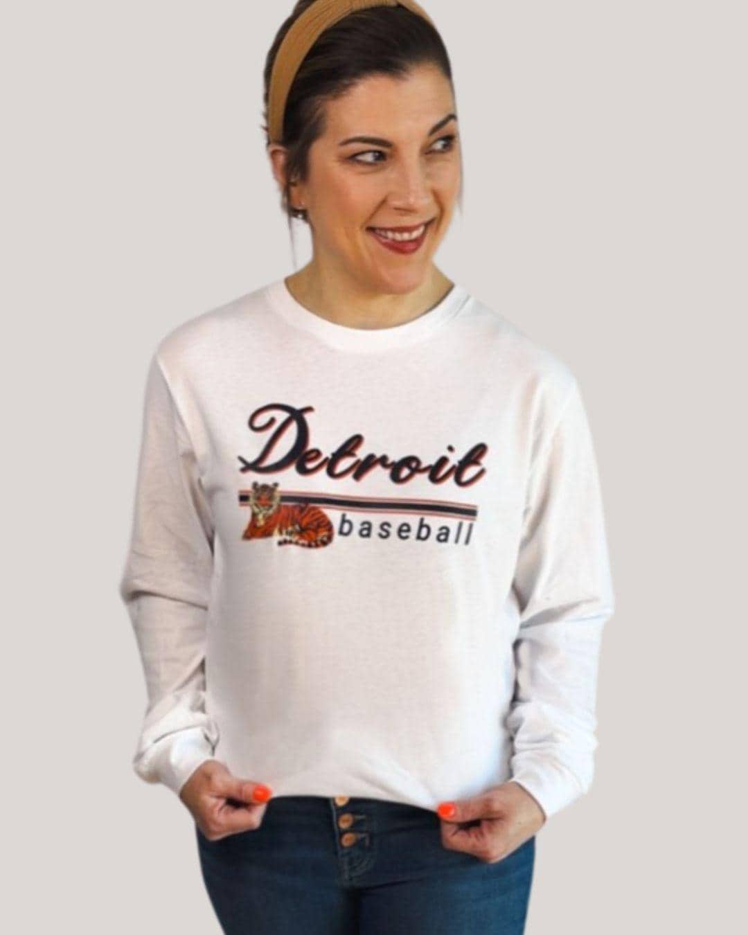 Detroit Baseball Long Sleeve Shirt