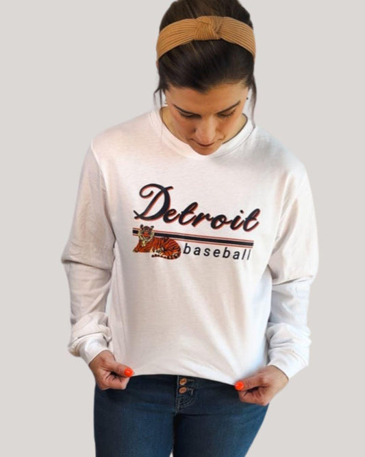 Detroit Baseball Long Sleeve Shirt