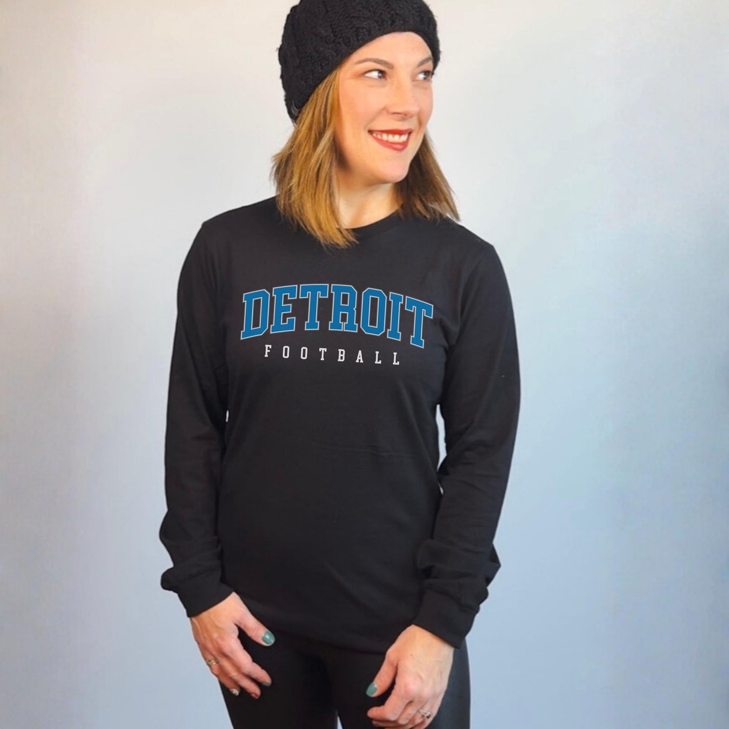 Detroit Football Long Sleeve Shirt | Lions Game Day Tee | Women’s Football Top
