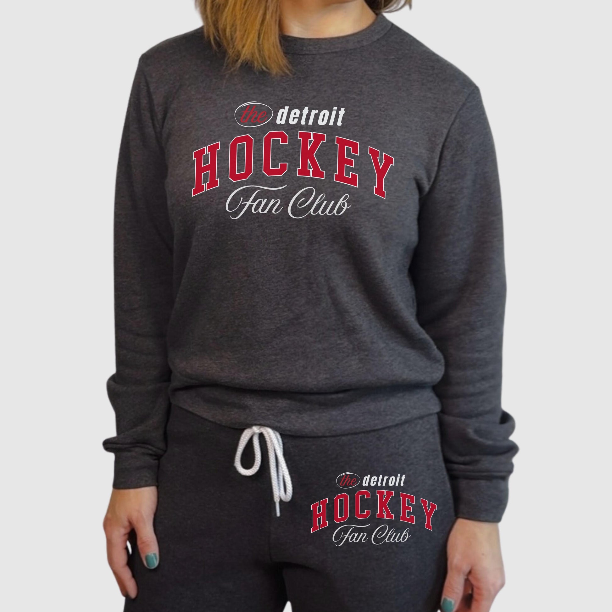 Detroit Hockey Fan Club Joggers | Red Wings Athletic Sweatpants | Game Day Lounge Pants