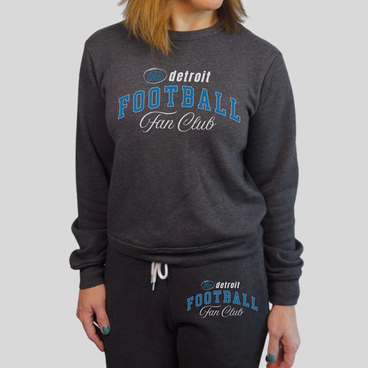 Detroit Football Fan Club Loungewear Set | Sweatshirt and Joggers | Cozy Game Day Outfit
