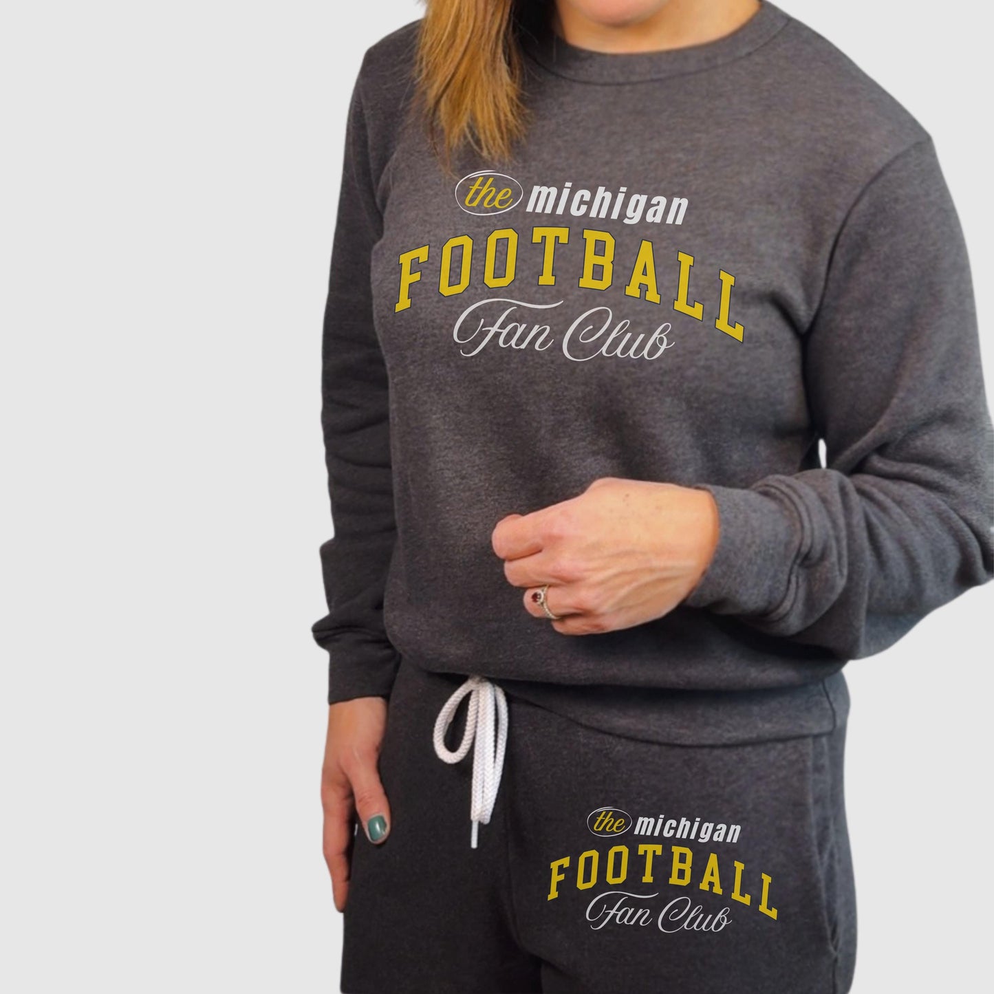 Michigan Football Fan Club Joggers | Go Blue Athletic Sweatpants | Game Day Lounge Pants