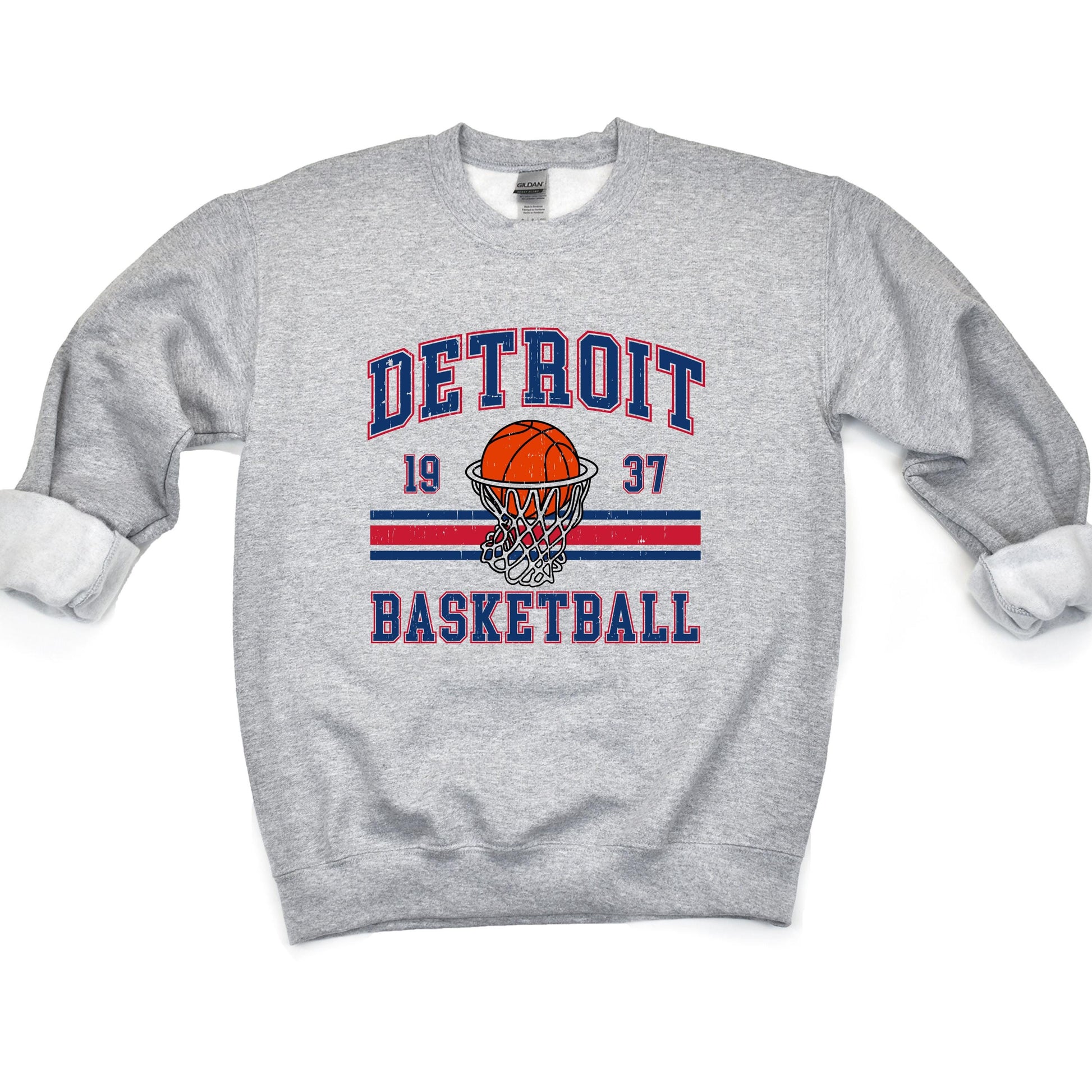 Vintage Detroit Basketball Sweatshirt
