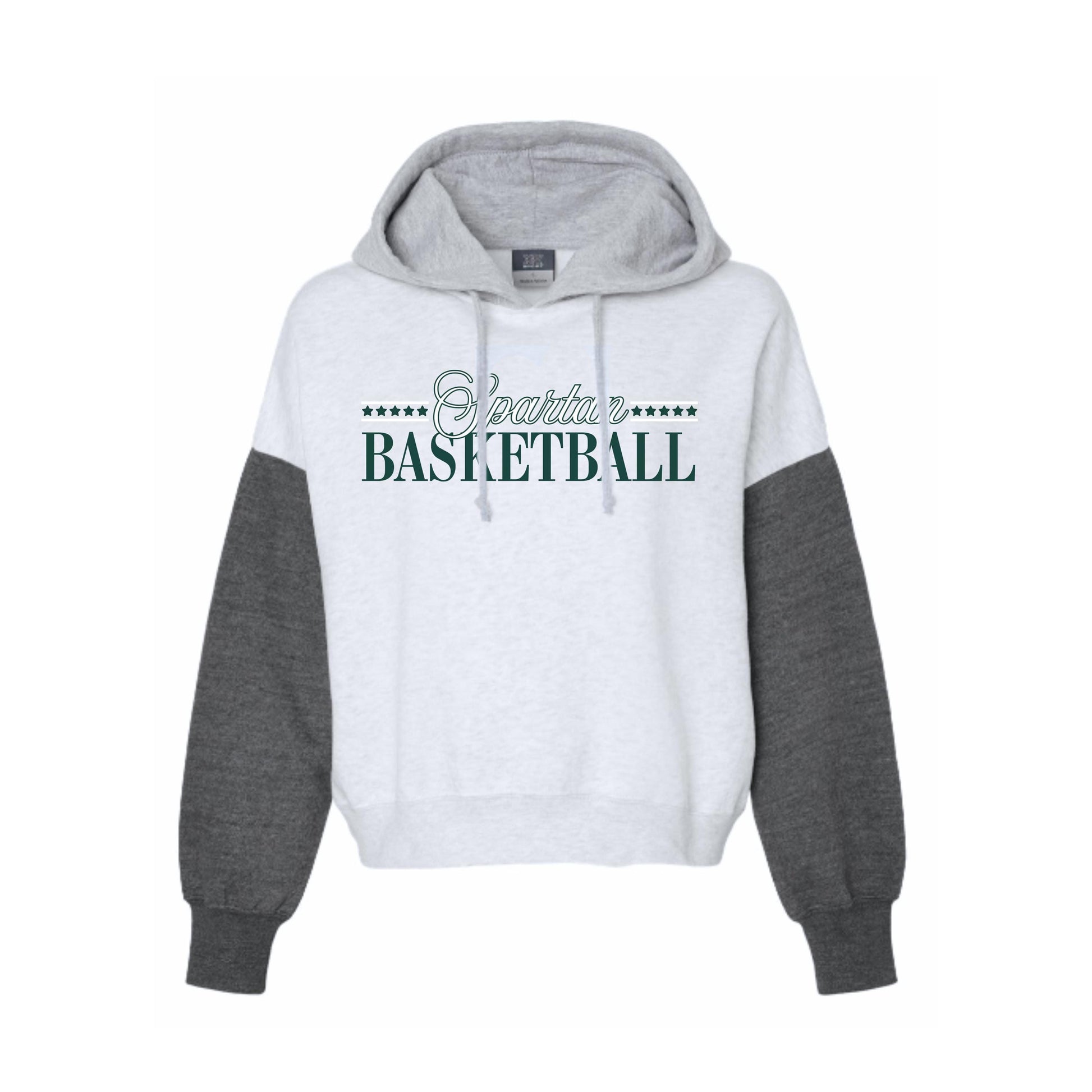 Spartan Basketball Cropped Hoodie for Women | Michigan State Game Day Sweatshirt | March Madness Shirt